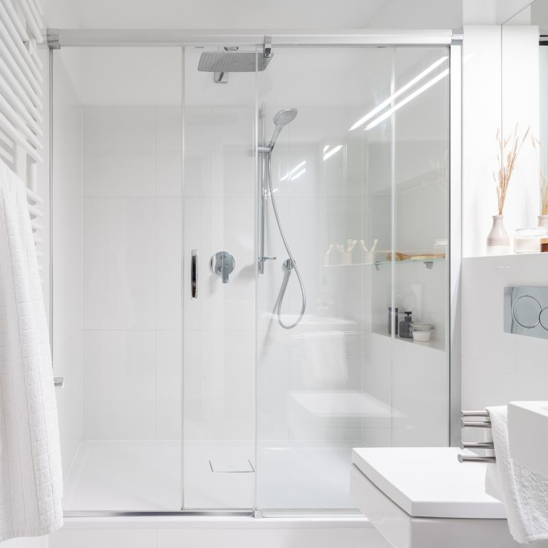 Walk-In Shower with Rain Shower Head